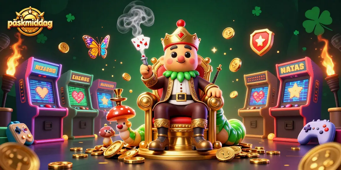Engage in a vibrant on-screen experience featuring a festive påskmiddag scene infused with casino elements.