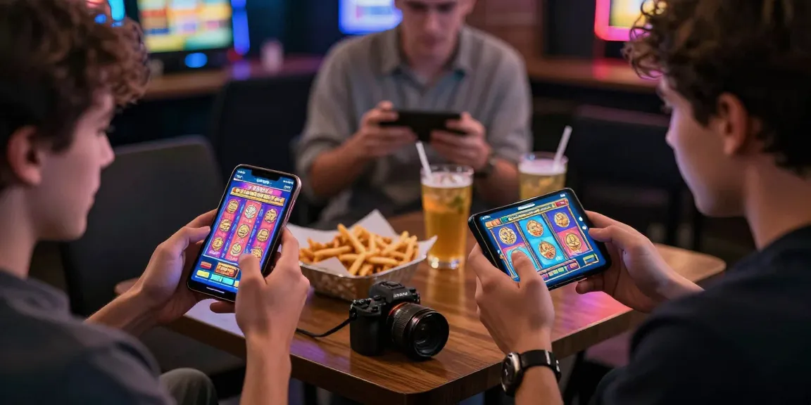 Pengalaman bermain slot gacor di diana4d dengan ponsel, cemilan, dan suasana ceria.