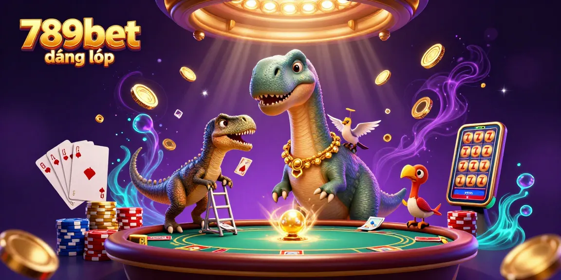 Experience the thrill of 789bet đăng nhập in a vibrant casino scene with animated 3D characters.