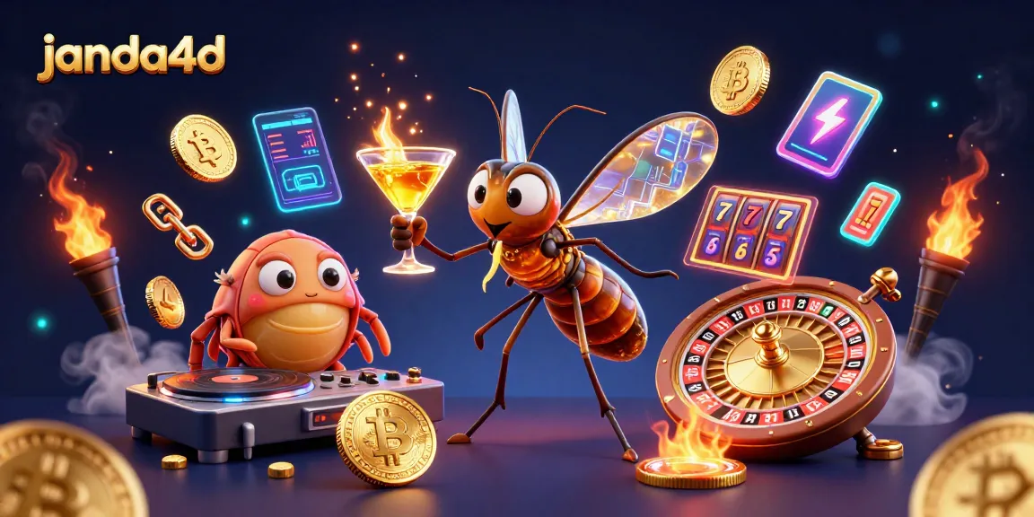 Janda4d menghadirkan suasana kasino dengan ikon 3D di ilustrasi fisik, menarik pemain untuk bertaruh.