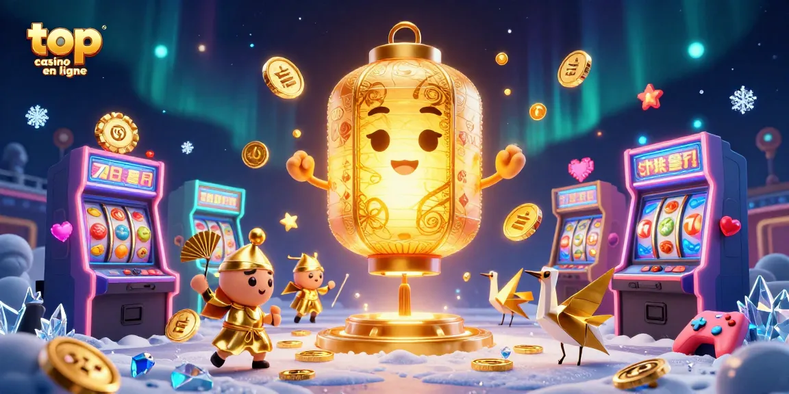 Jouez dans le meilleur casino en ligne avec un esprit en lanterne dorée et des machines à sous colorées.