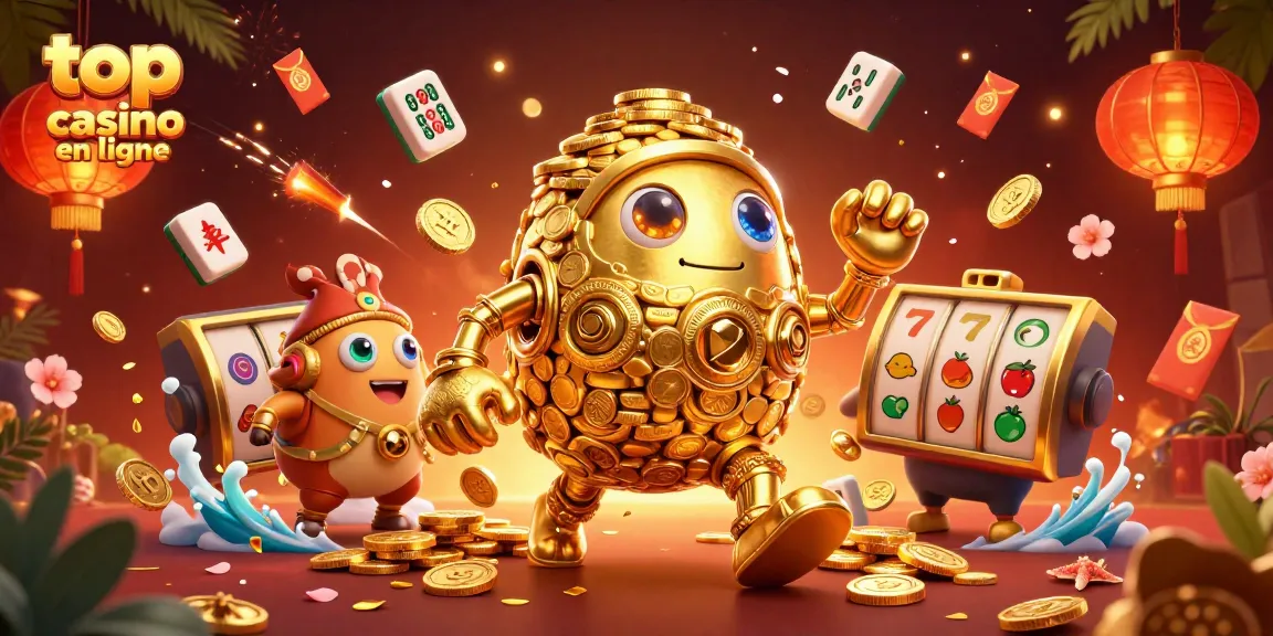 Jouez dans le top casino en ligne avec un golem doré et des éléments vibrants